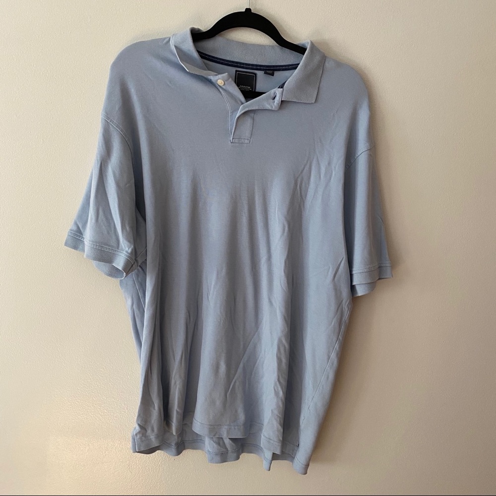 Arrow Blue Collared Top